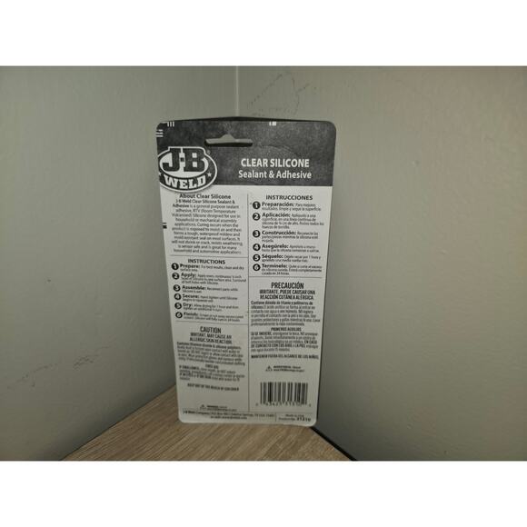 J-B Weld 31310 All-Purpose RTV Silicone Sealant and Adhesive 3 Oz Clear - Picture 2 of 2
